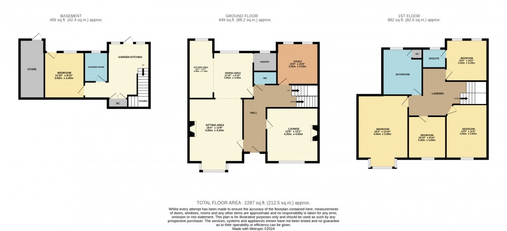 Floorplan for Ampthill, Bedfordshire