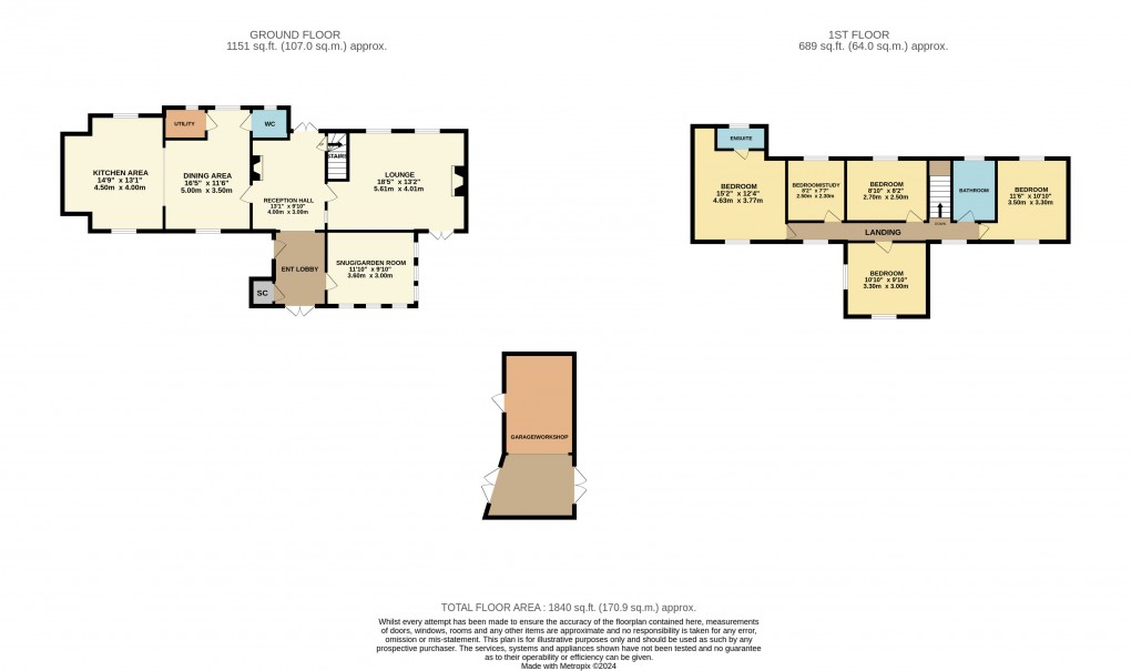 Floorplan for Maulden, Bedfordshire