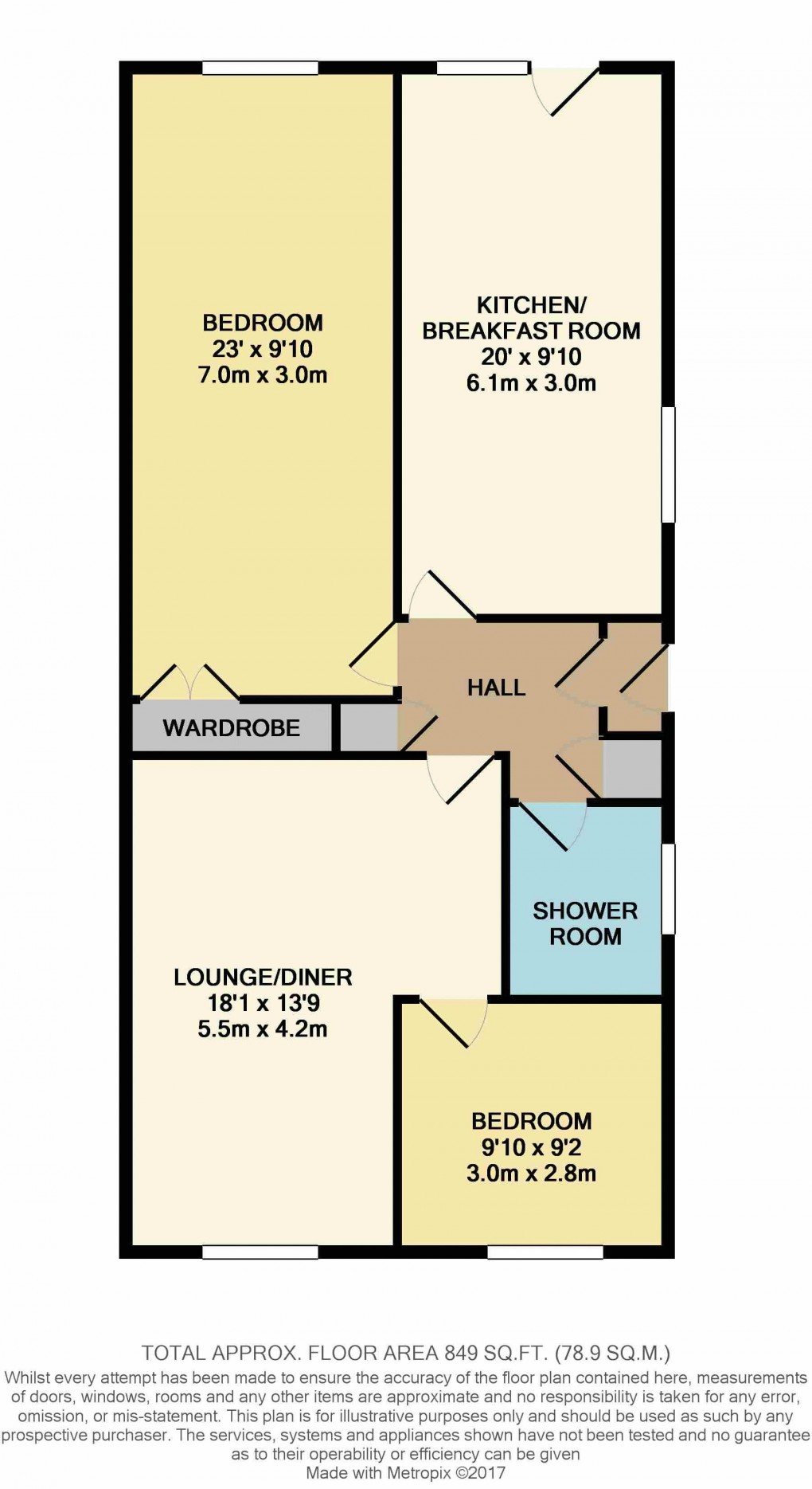 Floorplan for Aspley Guise, Bedfordshire