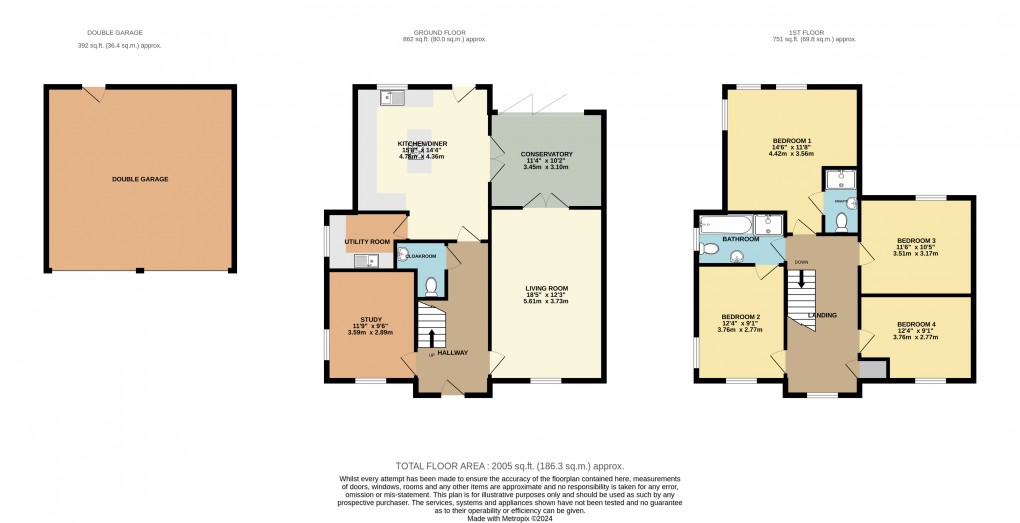 Floorplan for Houghton Conquest, Bedfordshire