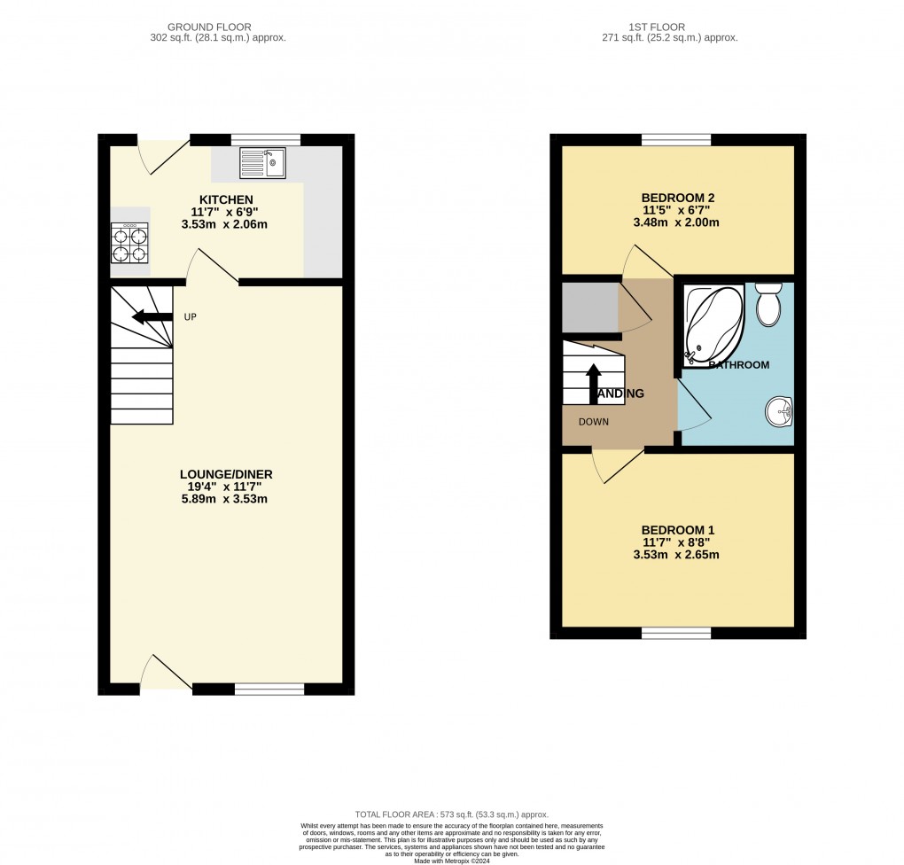 Floorplan for Ampthill, Bedfordshire