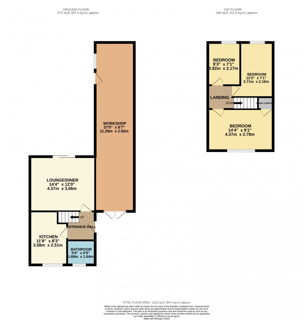 Floorplan for Maulden, Bedfordshire