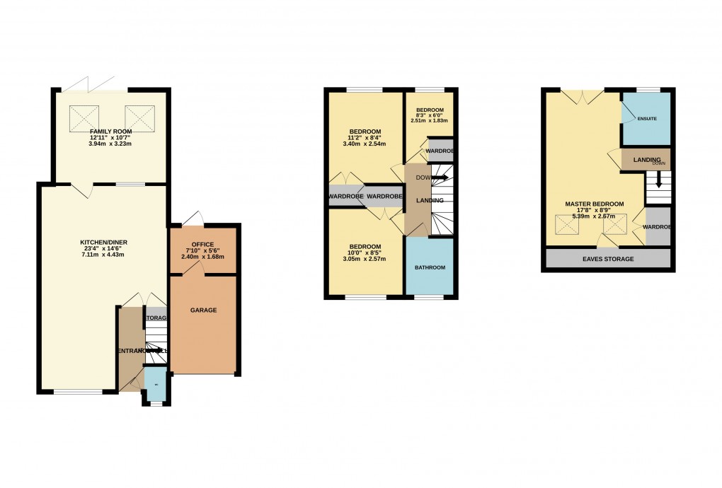 Floorplan for Lidlington, Bedfordshire