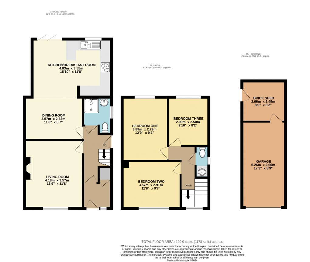 Floorplan for Dunstable, Bedfordshire