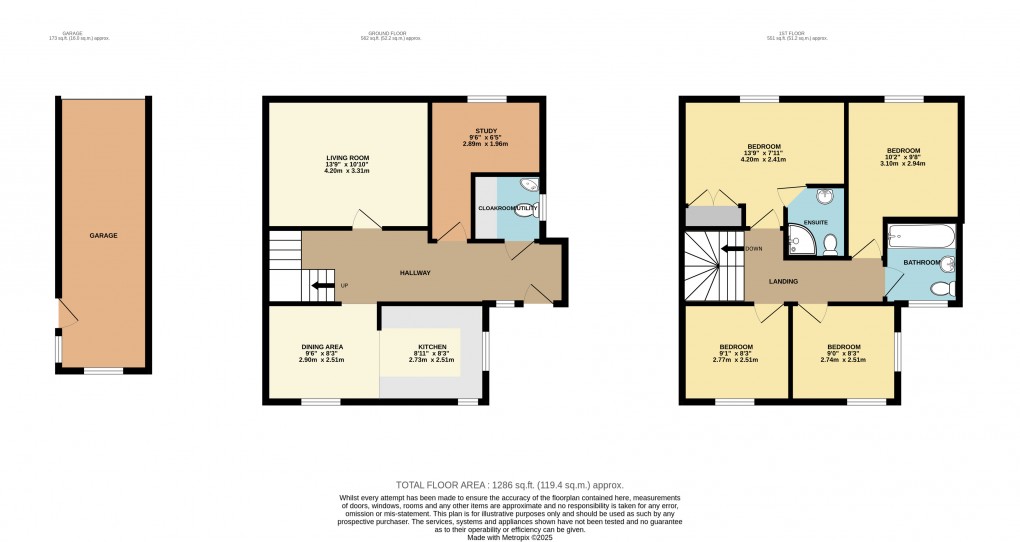 Floorplan for Ampthill, Bedfordshire