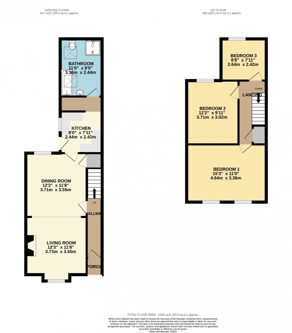 Floorplan for Flitwick, Bedfordshire