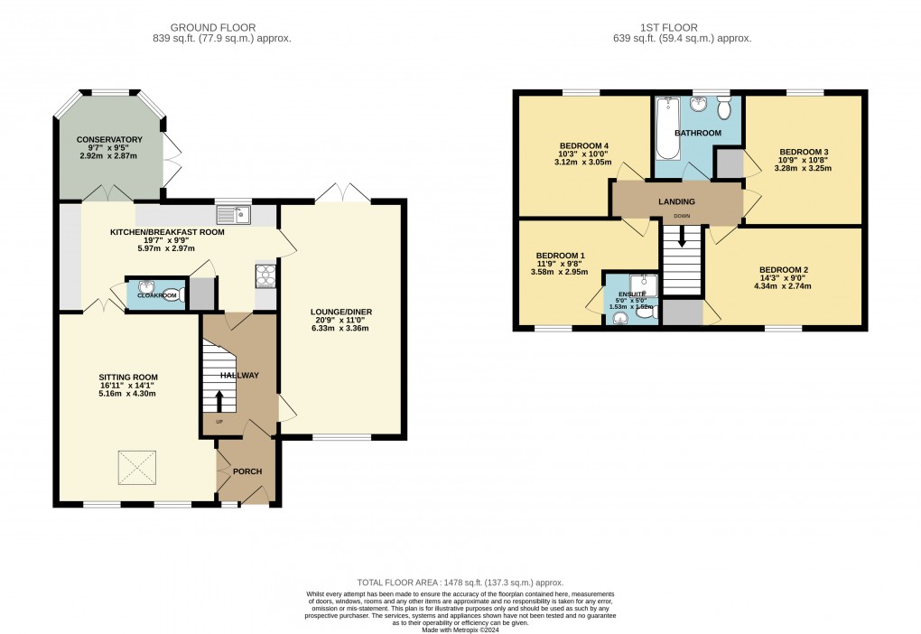 Floorplan for Toddington, Bedfordshire