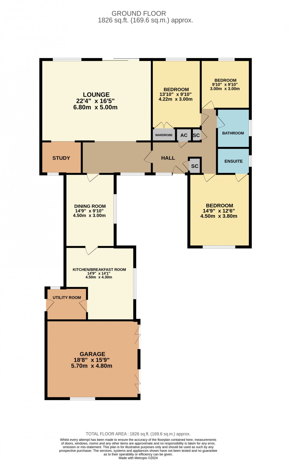 Floorplan for Maulden, Bedfordshire