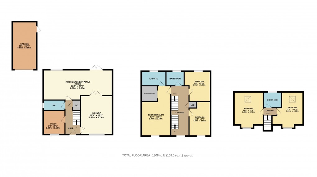 Floorplan for Ampthill, Bedfordshire