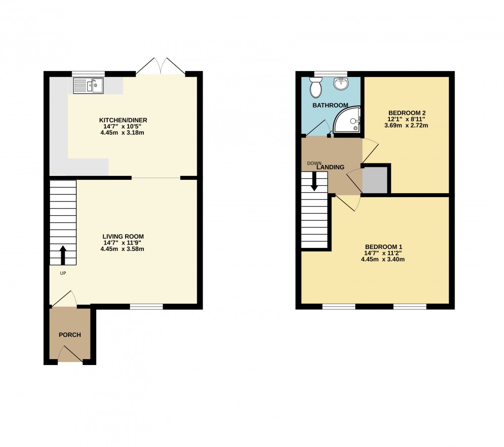 Floorplan for Flitwick, Bedfordshire