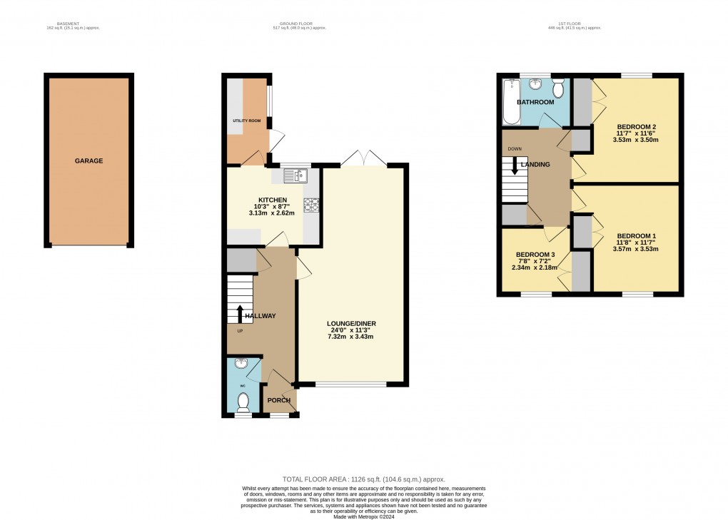 Floorplan for Maulden, Bedfordshire