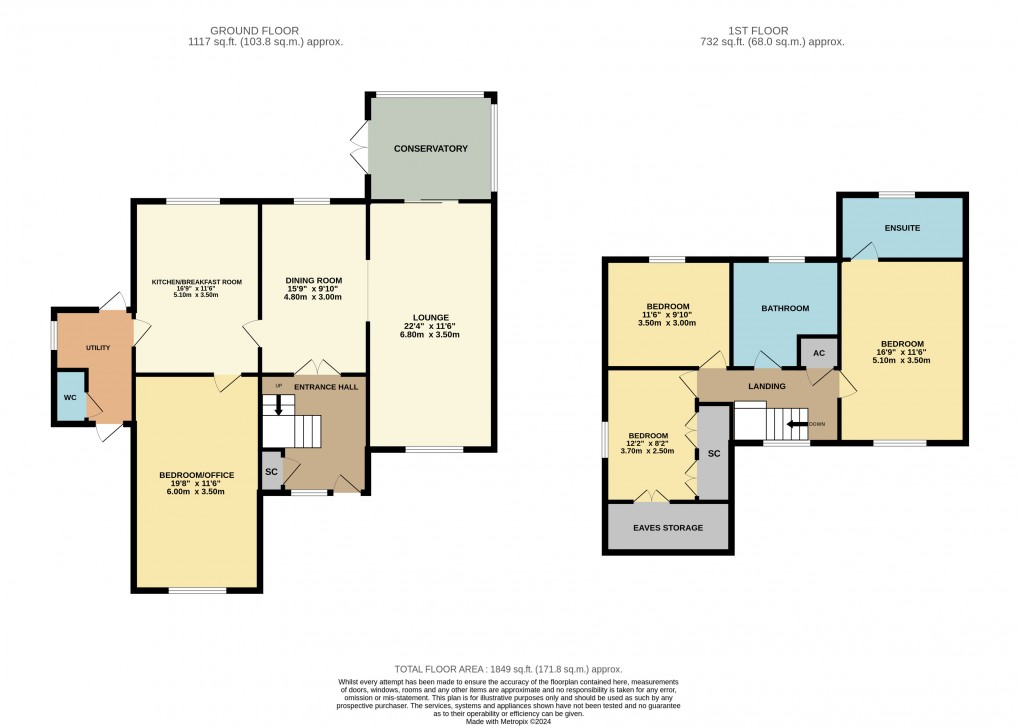 Floorplan for Ampthill, Bedfordshire