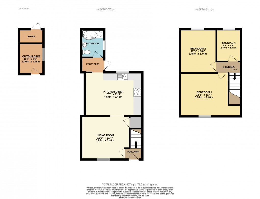 Floorplan for Maulden, Bedfordshire