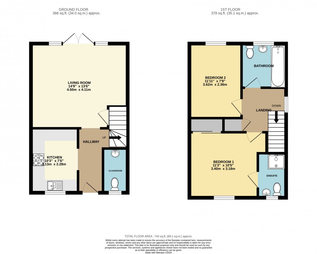 Floorplan for Houghton Conquest, Bedfordshire