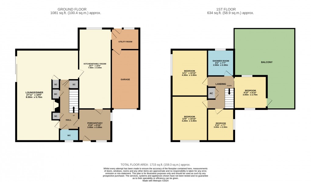 Floorplan for Ampthill, Bedfordshire