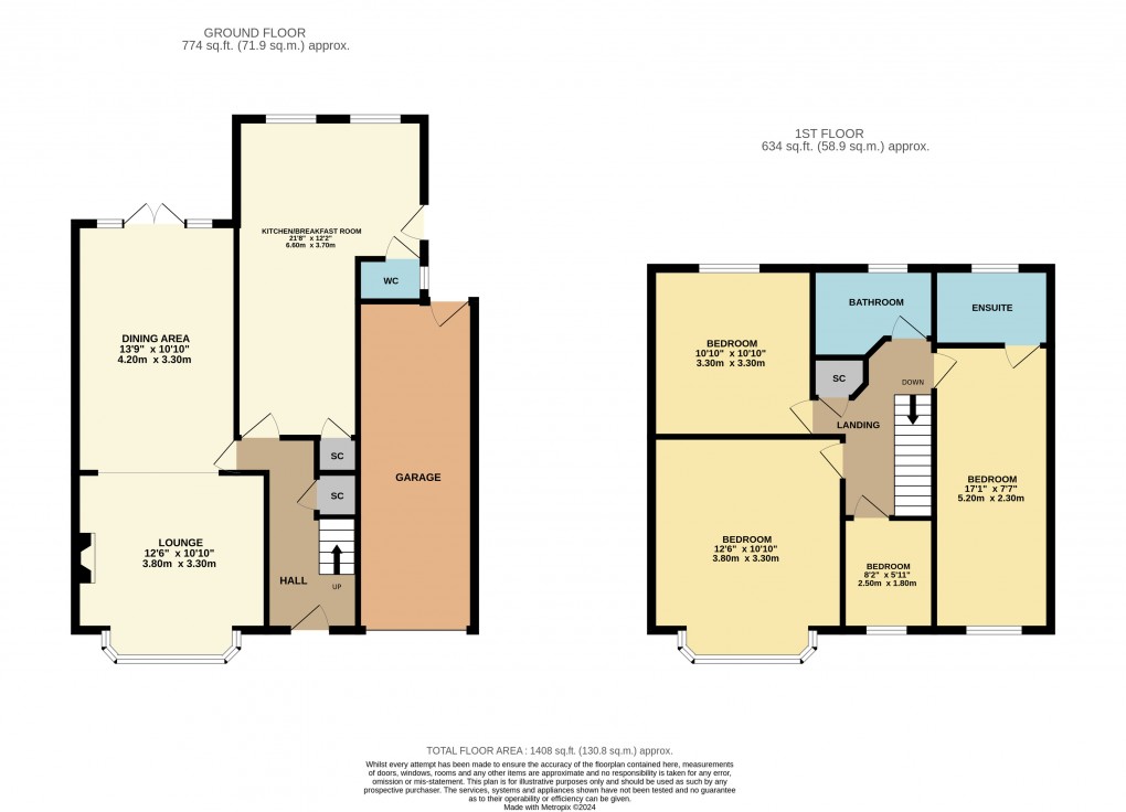 Floorplan for Flitton, Bedfordshire