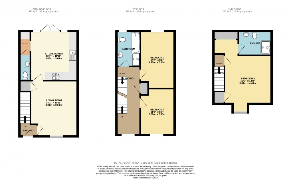 Floorplan for Ampthill, Bedfordshire