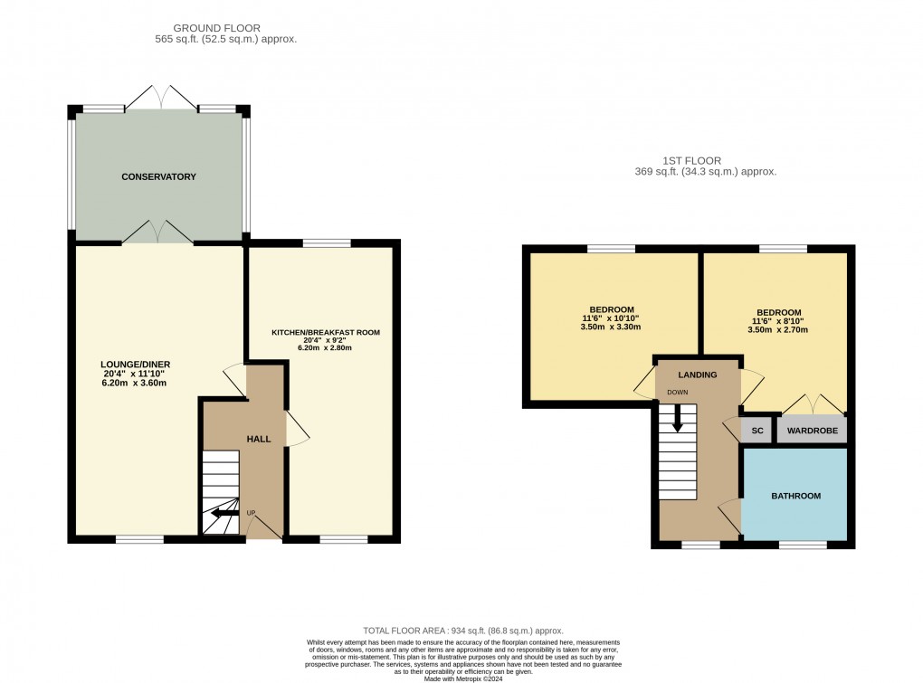 Floorplan for Clophill, Bedfordshire