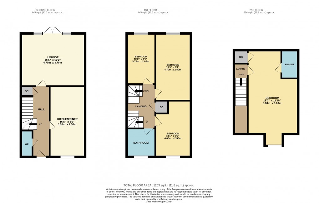 Floorplan for Ampthill, Bedfordshire