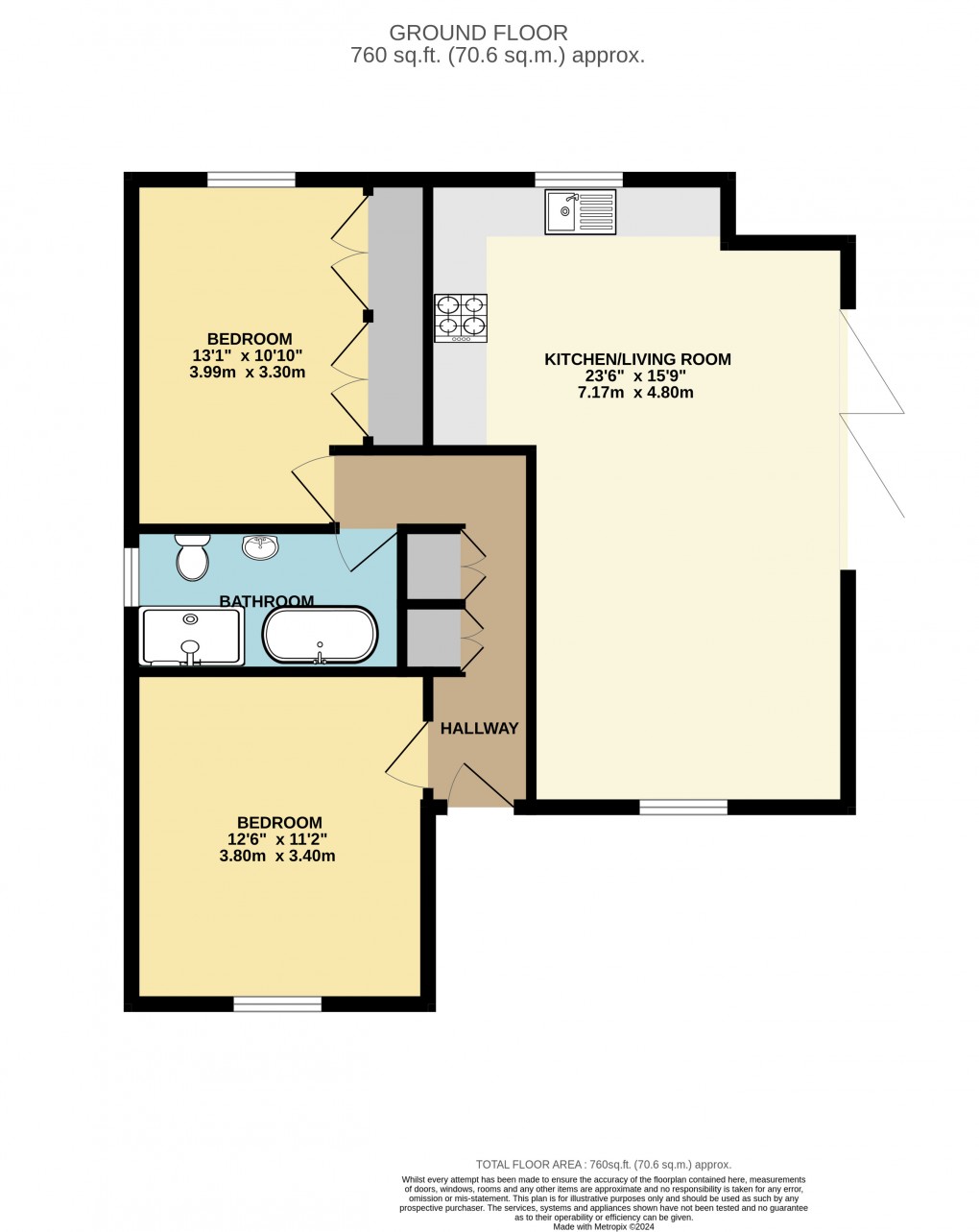 Floorplan for Houghton Conquest, Bedfordshire