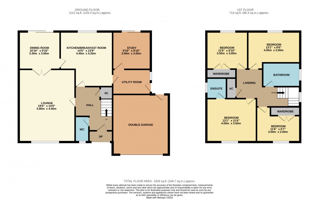 Floorplan for Maulden, Bedfordshire