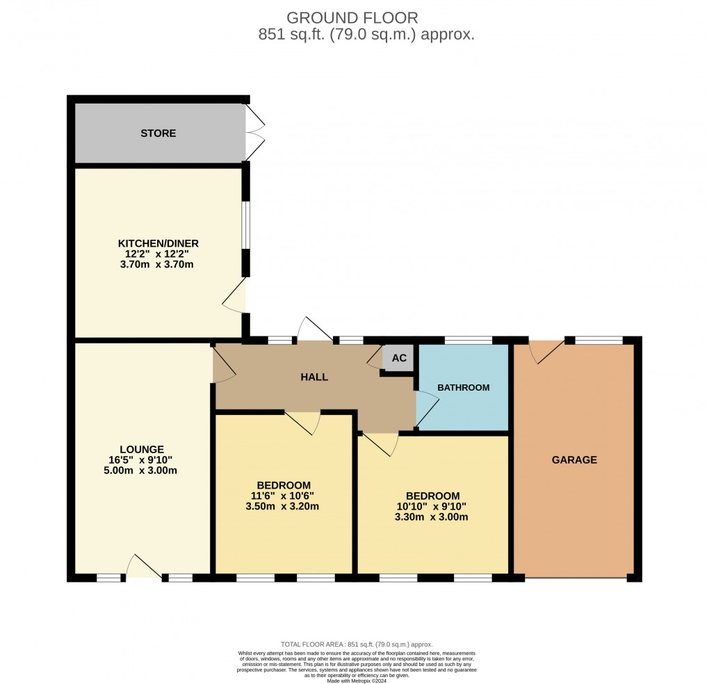 Floorplan for Lidlington, Bedfordshire