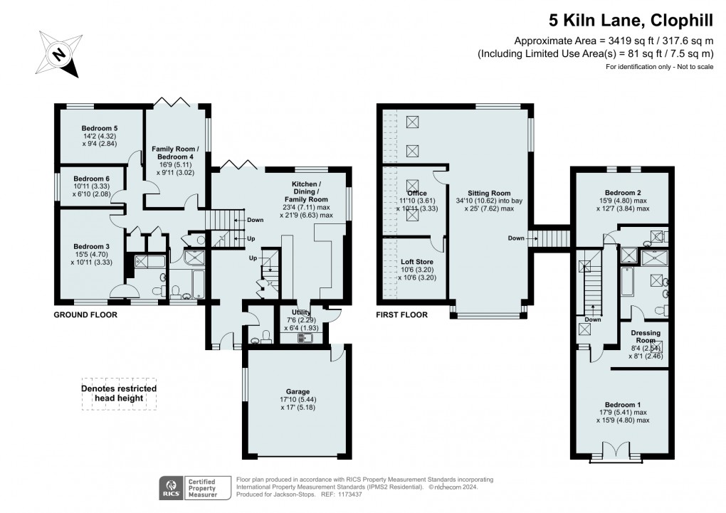 Floorplan for Clophill, Bedfordshire