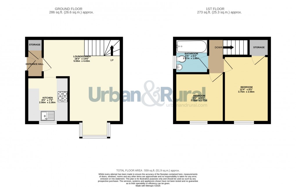 Floorplan for Sandy, Bedfordshire