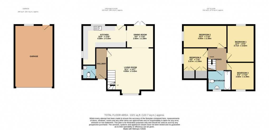 Floorplan for Ampthill, Bedfordshire