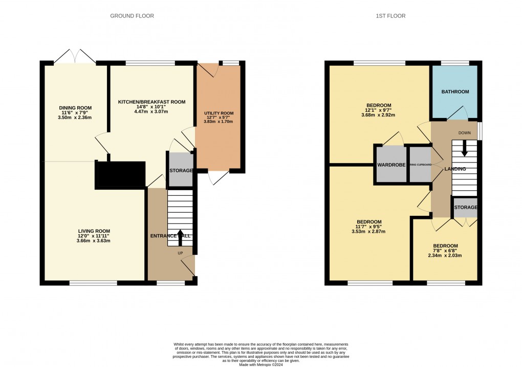 Floorplan for Ampthill, Bedfordshire