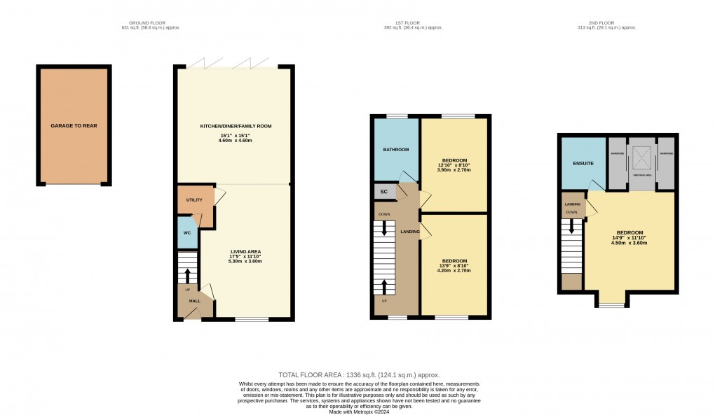 Floorplan for Ampthill, Bedfordshire