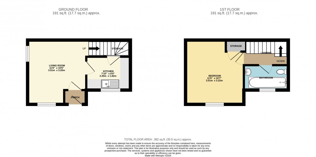 Floorplan for Ampthill, Bedfordshire