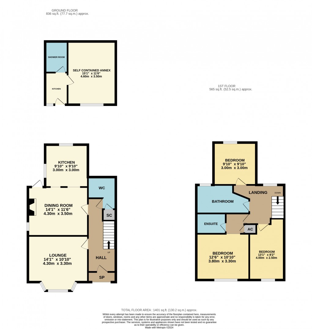 Floorplan for Ampthill, Bedfordshire