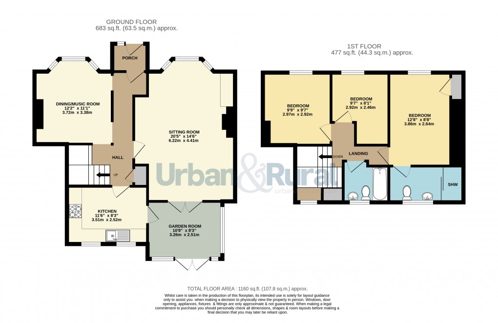 Floorplan for Ampthill, Bedfordshire