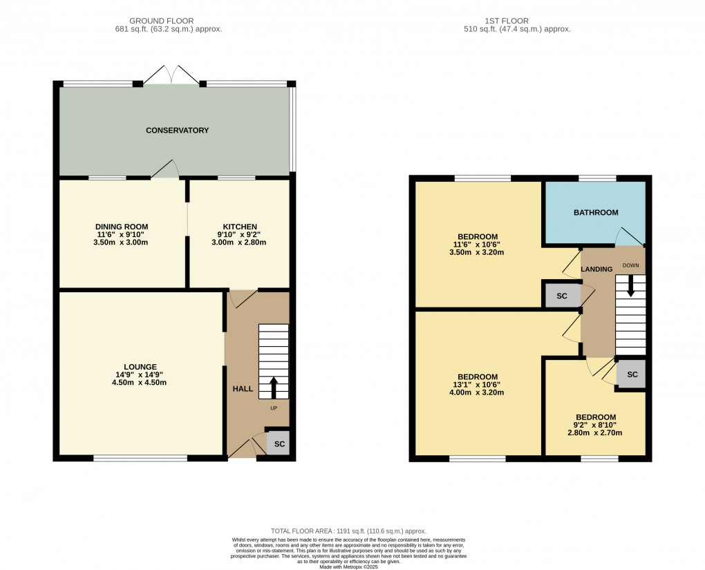 Floorplan for Ampthill, Bedfordshire