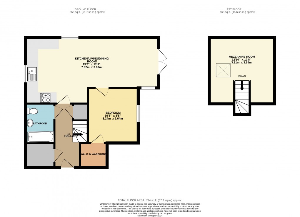 Floorplan for Maulden, Bedfordshire