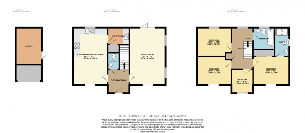 Floorplan for Houghton Conquest, Bedfordshire