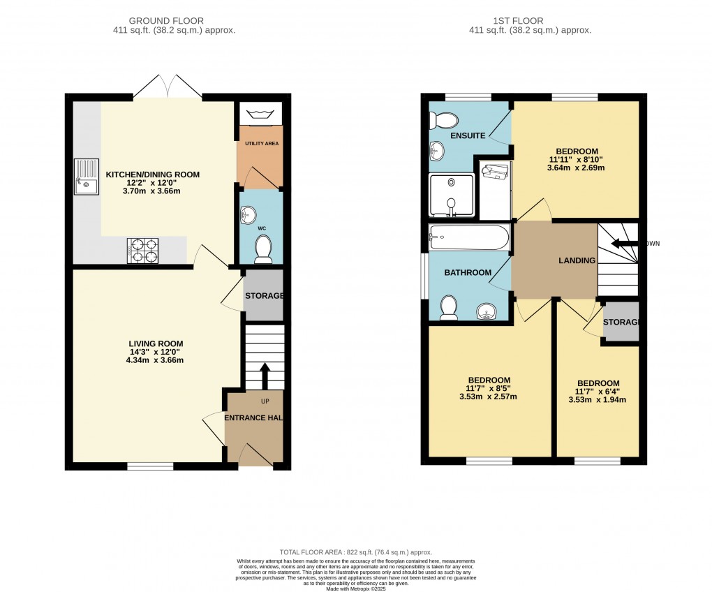 Floorplan for Ampthill, Bedfordshire