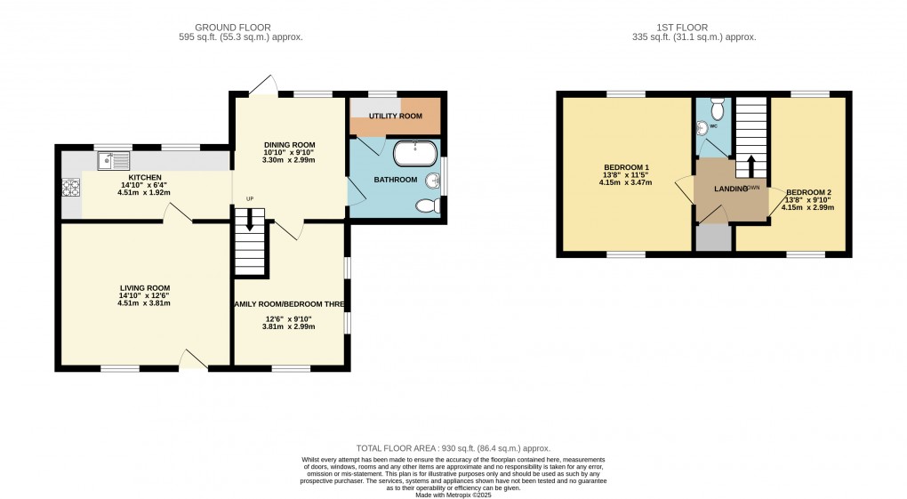 Floorplan for Maulden, Bedfordshire