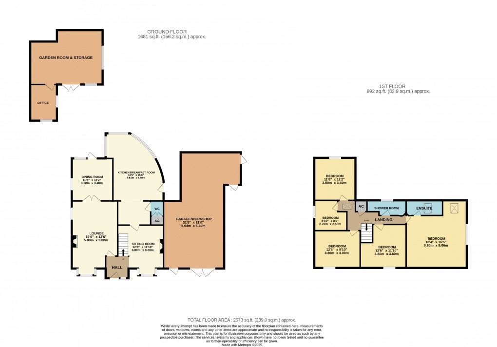 Floorplan for Houghton Conquest, Bedfordshire