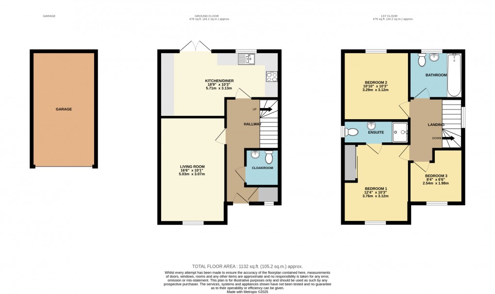 Floorplan for Houghton Conquest, Bedfordshire