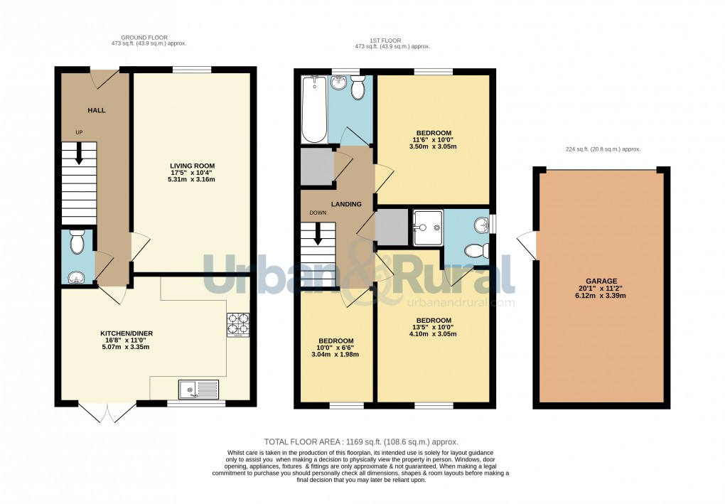 Floorplan for Houghton Conquest, Bedfordshire