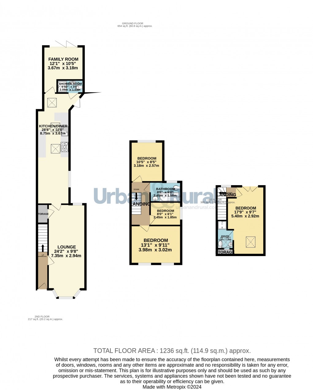 Floorplan for Bedford, Bedfordshire