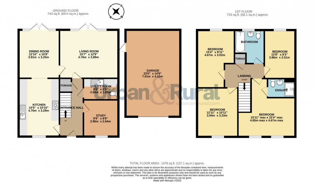 Floorplan for Wootton, Bedford, Bedfordshire