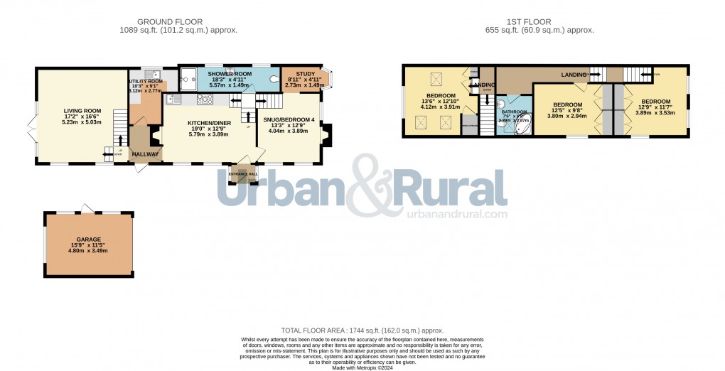 Floorplan for Brook Lane, Renhold, Bedfordshire