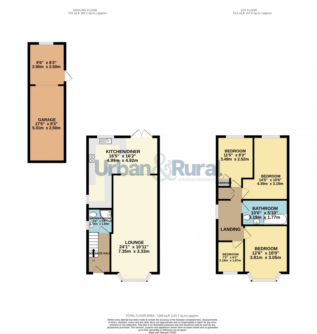 Floorplan for Kempston, Bedford, Bedfordshire