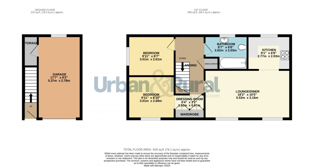 Floorplan for Oakley, Bedford, Bedfordshire