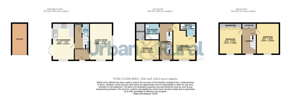 Floorplan for Great Denham, Bedford, Bedfordshire