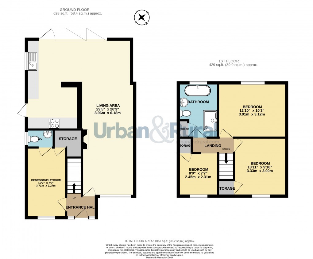 Floorplan for Cotton End, Bedford, Bedfordshire