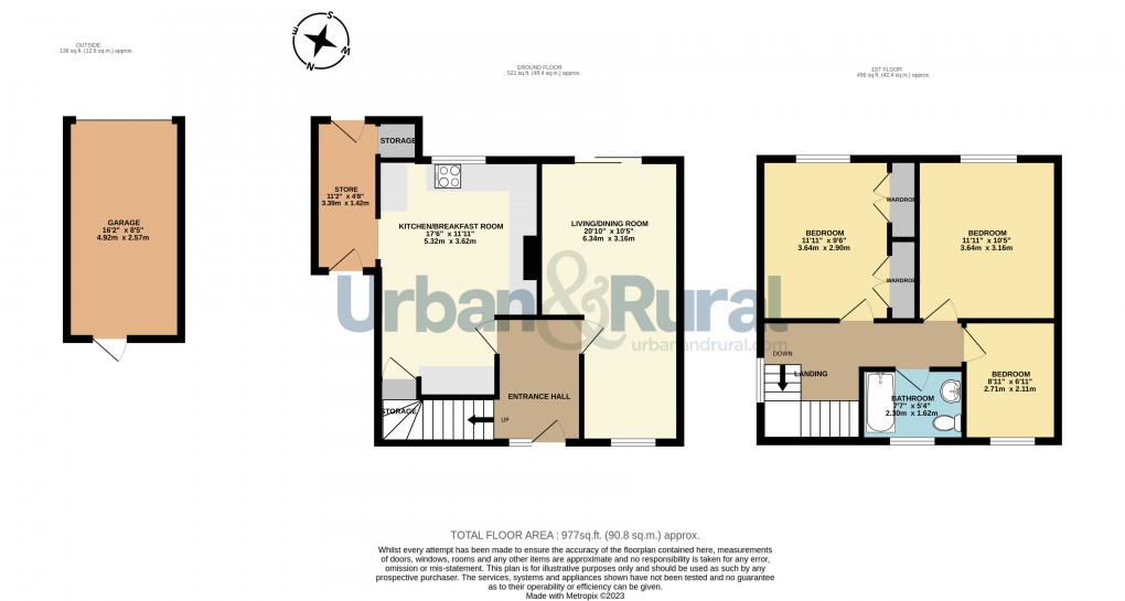 Floorplan for Willington, Bedford, Bedfordshire